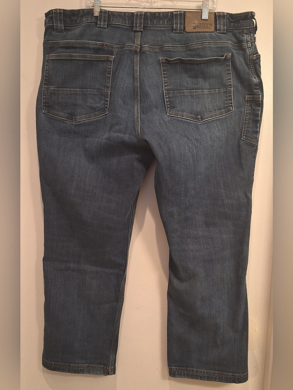 Duluth Trading Co Men's 44x29 (Tag 44x30) Blue Flex Ballroom Relaxed Fit Jeans